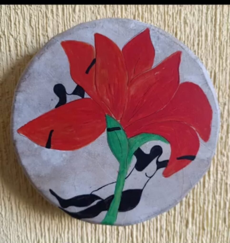 tambor pintado a mano